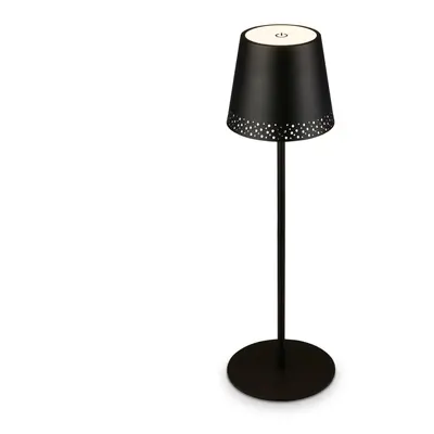 BRILONER LED nabíjecí stolní lampa 38 cm 2,6W 280lm černá IP44 BRILO 7438-015