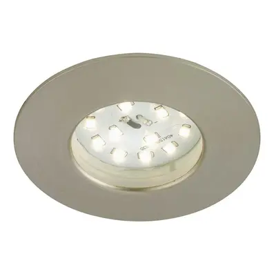 BRILONER LED vestavné svítidlo, pr. 7,5 cm, matný nikl IP44 BRI 7204-012