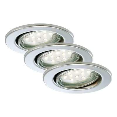 BRILONER 3ks sada LED vestavné svítidlo, pr. 8,6 cm, 3 W, chrom BRI 7225-038