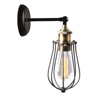 ACA Lighting Vintage nástěnné svítidlo KS2047W1BK