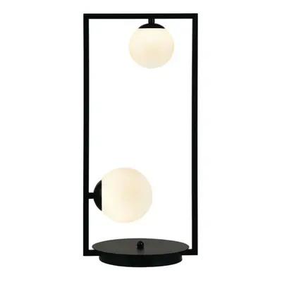 ACA Lighting stolní lampa 2xG9 QUADRO černá + bílá 25X12X54CM OD91252TB