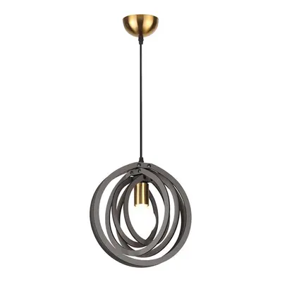 ACA Lighting závěsné svítidlo 1XE27 tmavě hnědá kůže MDF D29XH100CM TRITON ZM391P29WDL