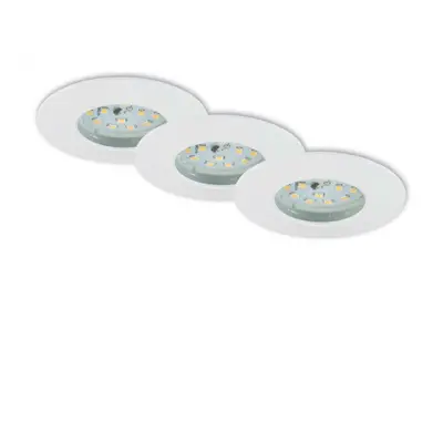 BRILONER 3ks sada LED vestavné svítidlo, pr. 7,5 cm, 5,5 W, bílé IP44 BRI 7231-036