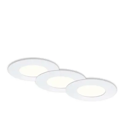 BRILONER 3ks sada LED vestavné svítidlo, pr. 8,5 cm, 4,9 W, bílé IP44 BRI 7113-436