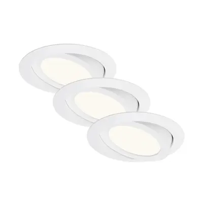 BRILONER 3ks sada LED vestavné svítidlo, pr. 14 cm, 6,4 W, bílé BRI 7285-036