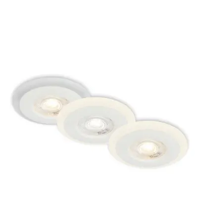 BRILONER LED vestavná svítidla sada, pr.8,4 cm, 3x LED, 5 W, 460 lm, bílé IP44 BRI 7039-036