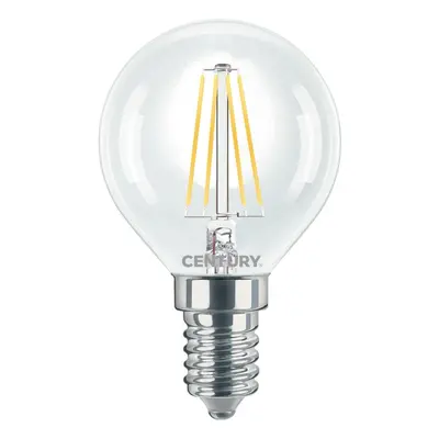 CENTURY LED FILAMENT MINI GLOBE ČIRÁ 4W E14 2700K 470Lm 360d 45x76mm IP20 CEN INH1G-041427