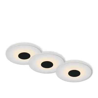 BRILONER LED vestavné svítidlo, pr.12 cm, 3x LED, 6 W, 650 lm, černá IP44 BRI 7043-035