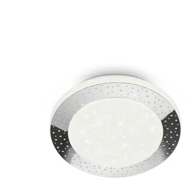 BRILONER LED stropní svítidlo, pr. 28 cm, 15 W, 1600 lm, chrom IP44 BRILO 3693-018