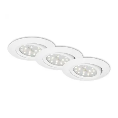 BRILONER 3ks sada LED vestavné svítidlo, pr. 8,2 cm, 3 W, bílé BRI 7171-036