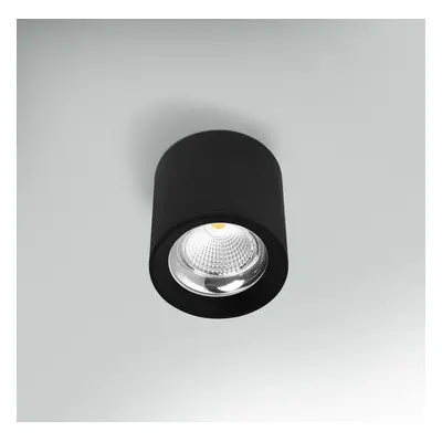 CENTURY Stropní svítidlo LED RONDO černé pr.90x90mm 10W 230V 3000K 45d IP20