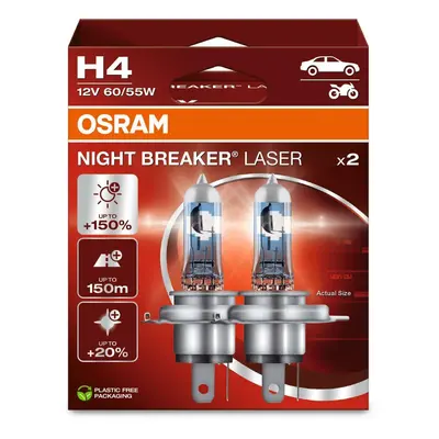 OSRAM H4 12V 60/55W P43t NIGHT BREAKER LASER +150% více světla 2ks 64193NL-2HB