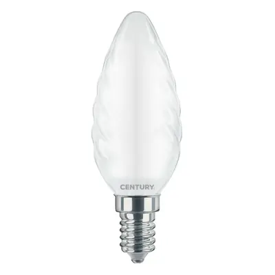 CENTURY LED FILAMENT CANDLE kroucená SATÉN 6W E14 4000K 360d