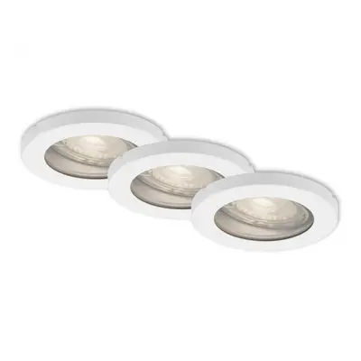 BRILONER 3ks sada LED vestavné svítidlo, pr. 8,5 cm, 5 W, bílé IP65 BRI 7181-036