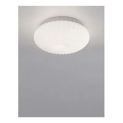 NOVA LUCE stropní svítidlo CLAM bílé sklo bílý kov E27 2x12W 230V IP44 bez žárovky 9738256