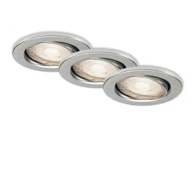 BRILONER 3ks LED vestavné svítidlo, pr. 8,6 cm, 5 W, hliník BRI 7147-039