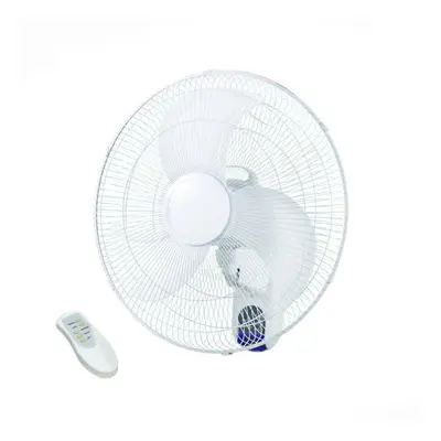 ACA Lighting nástěnný ventilátor, dálkové ovládání, časovač, bílá, 45cm, AC 50W FANWPW40R