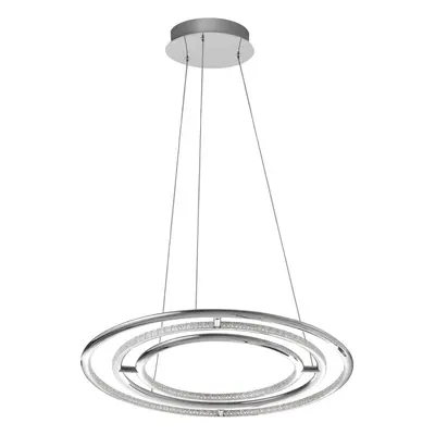 Nova Luce Jemné závěsné svítidlo Livorno poseté LED krystaly - pr. 600 x 1200 mm, 55 W, 3900 lm,