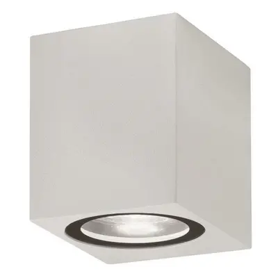 NOVA LUCE venkovní nástěnné svítidlo NERO hliník bílé skleněný difuzor GU10 1x7W 220-240V IP54 b