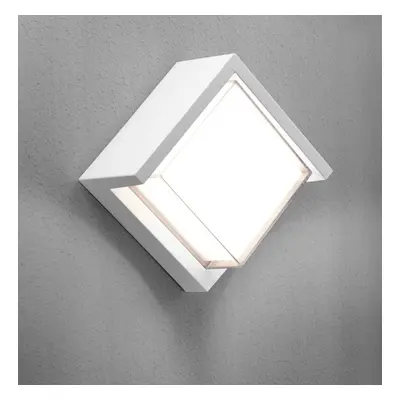 CENTURY PURA LED venkovní nástěnné svítidlo Cube bílá 10W 4000K IP65