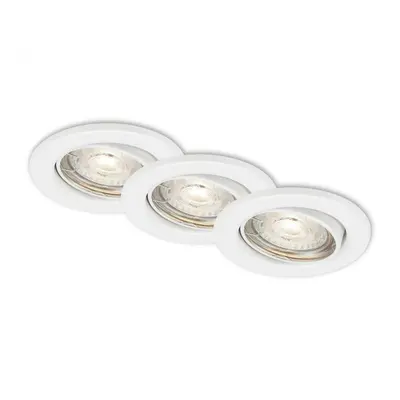 BRILONER 3ks sada LED vestavné svítidlo, pr. 8,6 cm, 5 W, bílé BRILO 7050-036