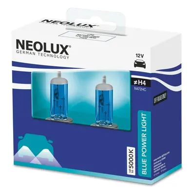 NEOLUX H4 12V 100/90W P43t Blue Power Light N472HC 2ks N472HC-2SCB