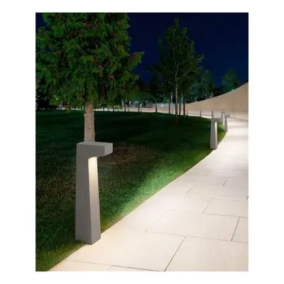 NOVA LUCE venkovní sloupkové svítidlo ARAN šedý beton skleněný difuzor LED 5W 3000K 120-230V IP6