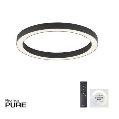 PAUL NEUHAUS LED stropní svítidlo PURE-LINES antracit 50x50 stmívatelné CCT 2700-5000K PN 6309-1