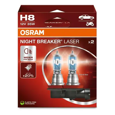 OSRAM H8 12V 35W PGJ19-1 NIGHT BREAKER LASER +150% více světla 2ks 64212NL-2HB