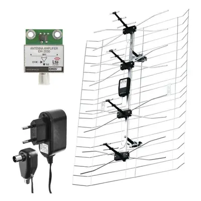 EMOS Venkovní anténa EM-030, 0–100 km DVB-T2 2703106000