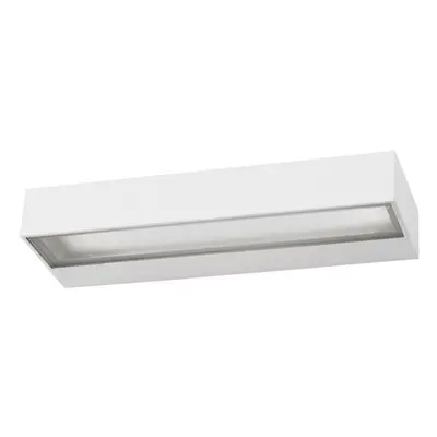 NOVA LUCE venkovní nástěnné svítidlo FUNGO bílý hliník skleněný difuzor LED 12W 3000K 220-240V 1