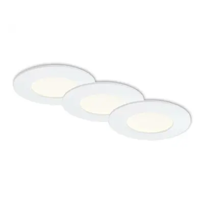 BRILONER 3ks sada LED vestavné svítidlo, pr. 8,5 cm, 4,8 W, bílé IP44 BRI 7282-036