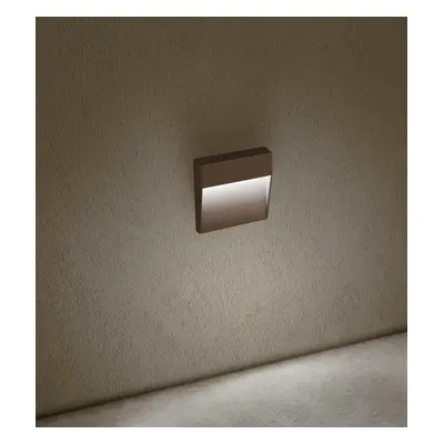 CENTURY SEGNAPASSO LED PASEO QUADRATO venkovní nástěnné svítidlo corten 4W 4000K IP54