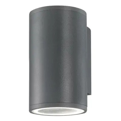 NOVA LUCE venkovní nástěnné svítidlo NODUS tmavě šedý hliník skleněný difuzor GU10 1x7W 220-240V