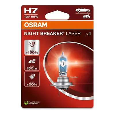 OSRAM H7 12V 55W PX26d NIGHT BREAKER LASER +150% více světla blistr 64210NL-1BL