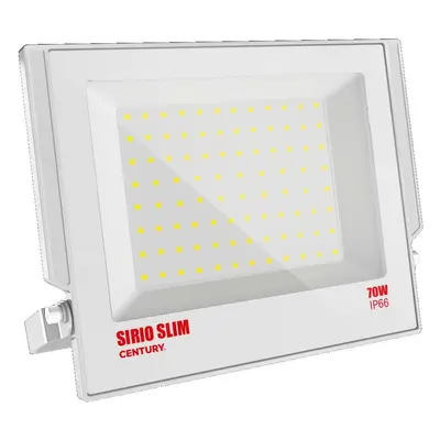 CENTURY LED reflektor SIRIO SLIM BÍLÝ 70W 4000K 110d 230x270x28mm IP66 IK08