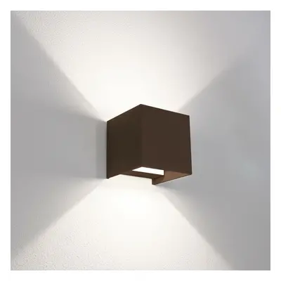 CENTURY Venkovní nástěnné LED svítidlo up/down QUADRATO corten 10W 2700/4000/6500K IP65