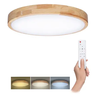 Solight LED osvětlení s dálkovým ovladačem Solid Oak, 60W, 4200lm, 51cm, změna chromatičnosti, s