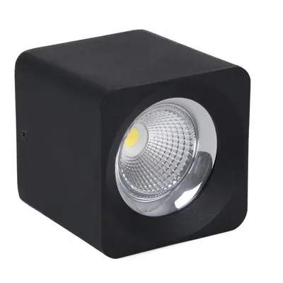 CENTURY Stropní SVÍTIDLO LED QUBE ČERNÉ 90x90x90mm 10W/230VAC 4000K 800Lm 45d IP20 CEN QBNE-1090