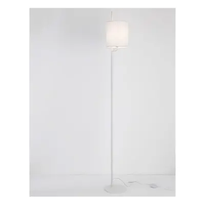 NOVA LUCE stojací lampa YAMA bílé stínidlo a bílý hliník vypínač na těle E27 1x12W 230V IP20 bez