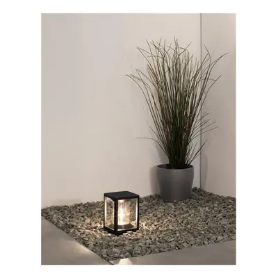 NOVA LUCE venkovní sloupkové svítidlo LOEVE antracitový hliník a čirý akryl E27 1x12W 220-240V I