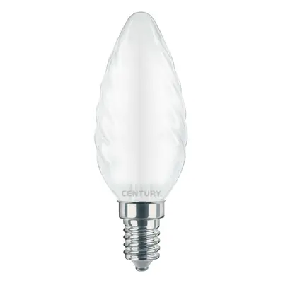 CENTURY LED FILAMENT SVÍČKA TWIST SATÉN 4W E14 3000K 470Lm 360d 35x97mm IP20 CEN INSTOR-041430