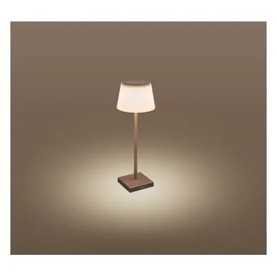 CENTURY Nabíjecí stmívatelné stolní LED svítidlo MARGO corten 4W 3000K IP54 USB