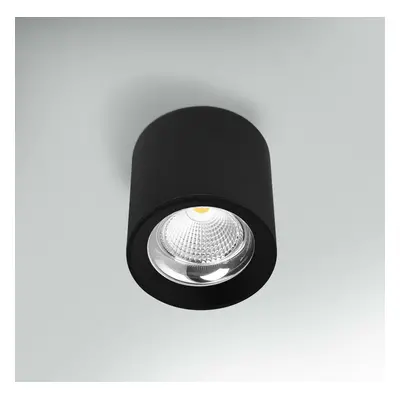 CENTURY Stropní svítidlo LED RONDO černé pr.130x155mm 25W 230V 3000K 45d IP20