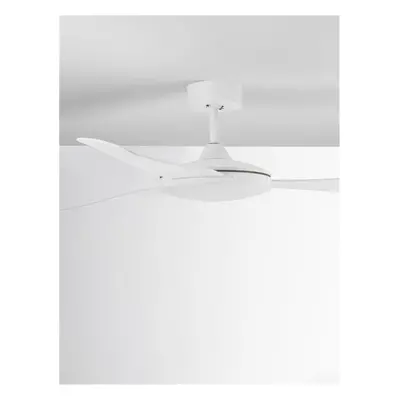 NOVA LUCE stropní ventilátor BLAIRE tělo z hliníku matná bílá a sklo 3ABS bílé listy 9952360