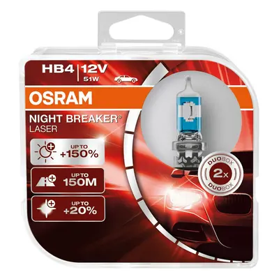 OSRAM HB4 Night breaker LASER +150% 9006NL-HCB 51W 12V duobox