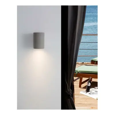 NOVA LUCE venkovní nástěnné svítidlo LIDO šedý beton skleněný difuzor GU10 1x7W IP65 100-240V be