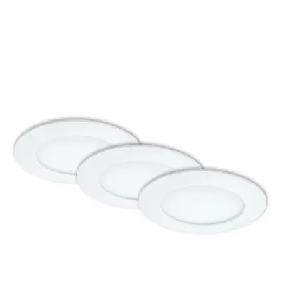 BRILONER 3ks sada LED vestavné svítidlo, pr. 12 cm, 6,4 W, bílé IP44 BRI 7284-036