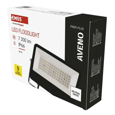 EMOS LED reflektor AVENO 48W, černý, neutrální bílá ZS2433