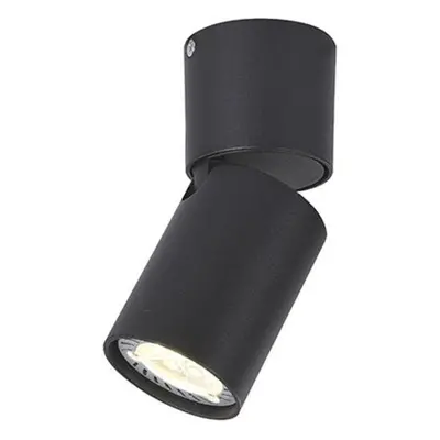 ACA Lighting bodové svítidlo nástěnné 1XGU10 černá hliník D5,5XH13CM ELITIS RA301S6BK